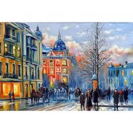 Canvas Hobby Bir Kış Günü Kasnaklı 100 x 140 cm Sayılarla Boyama Seti