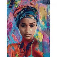 Canvas Hobby Canvas Afrikalı Güzel 6 Kasnaklı 100 x 140 cm Sayılarla Boyama Seti