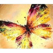 Canvas Hobby Canvas Altın Kelebek Kasnaklı 100 x 140 cm Sayılarla Boyama Seti