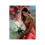 Canvas Hobby Canvas Bir Kadının Hatırası 40x50 cm Rulo Sayılarla Boyama Seti