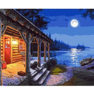 Canvas Hobby Canvas Gecenin Yansıması 50x65 cm Rulo Sayılarla Boyama Seti