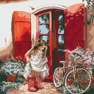 Canvas Hobby Canvas Güzel Kızın Hikayesi 50 x 65 cm Kasnaklı Sayılarla Boyama Seti