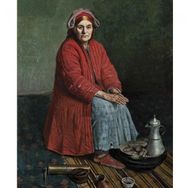 Canvas Hobby Canvas Halil Paşa Yaşlı Halayık 40 x 50 cm Kasnaklı Sayılarla Boyama Seti