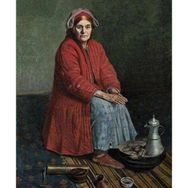 Canvas Hobby Canvas Halil Paşa Yaşlı Halayık 70 x 90 cm Kasnaklı Sayılarla Boyama Seti