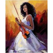 Canvas Hobby Canvas Huzurlu Kemancı 40 x 50 cm Kasnaklı Sayılarla Boyama Seti