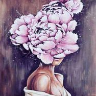 Canvas Hobby Canvas Kadının Adı Huzur 1 50x65 cm Rulo Sayılarla Boyama Seti
