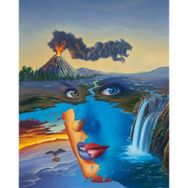 Canvas Hobby Canvas Kadının Evrendeki Gözü 50x65 cm Rulo Sayılarla Boyama Seti