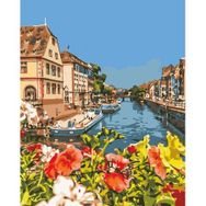 Canvas Hobby Canvas Kanal Çiçekleri 90 x 110 cm Kasnaklı Sayılarla Boyama Seti