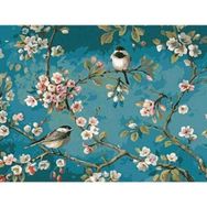 Canvas Hobby Canvas Kuşlar ve Badem Ağacı 70 x 90 cm Kasnaklı Sayılarla Boyama Seti