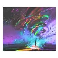 Canvas Hobby Canvas Kuzey Işıkları ve Çocuk 40 x 50 cm Kasnaklı Sayılarla Boyama Seti