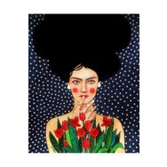 Canvas Hobby Canvas Laleli Kadın 90 x 110 cm Kasnaklı Sayılarla Boyama Seti