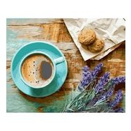 Canvas Hobby Canvas Lavanta ve Kahve Keyfi 70 x 90 cm Kasnaklı Sayılarla Boyama Seti