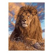 Canvas Hobby Canvas Lider Aslan 50 x 65 cm Kasnaklı Sayılarla Boyama Seti