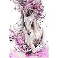 Canvas Hobby Canvas Masal ve At 40 x 50 cm Kasnaklı Sayılarla Boyama Seti