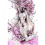 Canvas Hobby Canvas Masal ve At 90 x 110 cm Kasnaklı Sayılarla Boyama Seti