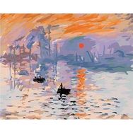 Canvas Hobby Canvas Monet Gün Doğumu 70 x 90 cm Kasnaklı Sayılarla Boyama Seti