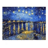 Canvas Hobby Canvas Ren Nehrinde Yıldızlı Geceler 90 x 110 cm Kasnaklı Sayılarla Boyama Seti