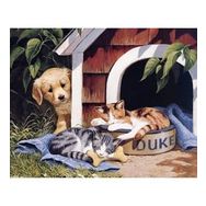 Canvas Hobby Canvas Sevimli Dostlar 90 x 110 cm Rulo Boyama Seti