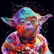 Canvas Hobby Canvas Starwars Yoda 90 x 110 cm Kasnaklı Sayılarla Boyama Seti