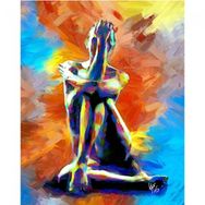 Canvas Hobby Canvas Yanlız Kadın 40x50 cm Kasnaklı Sayılarla Boyama Seti
