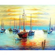 Canvas Hobby Canvas Yelken 90 x 110 cm Rulo Sayılarla Boyama Seti