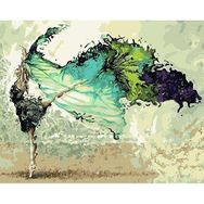Canvas Hobby Canvas Yeşil Balerin 90 x 110 cm Kasnaklı Sayılarla Boyama Seti