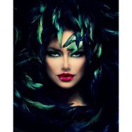 Canvas Hobby Canvas Yeşil Gözler 90 x 110 cm Rulo Sayılarla Boyama Seti