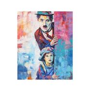 Canvas Hobby Charlie Chaplin Efsanesi Kasnaklı 100 x 140 cm Sayılarla Boyama Seti