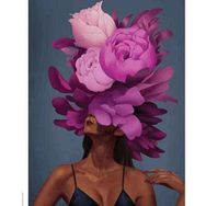 Canvas Hobby Çiçek Kadın 23 50 x 65 cm Kasnaklı Sayılarla Boyama Seti
