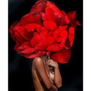 Canvas Hobby Çiçek Kadın 25 Kasnaklı 100 x 140 cm Sayılarla Boyama Seti