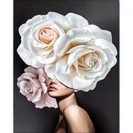 Canvas Hobby Çiçek Kadın 7 Renkli Rulo 60 x 75 cm Sayılarla Boyama Seti