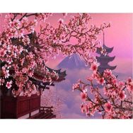 Canvas Hobby Çinde Bahar Kasnaklı 60 x 75 cm Boyama Seti
