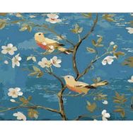 Canvas Hobby Daldaki Kuşlar 2 Kasnaklı 70 x 90 cm Sayılarla Boyama Seti