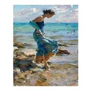 Canvas Hobby Denizdeki Ayaklar 90 x 110 cm Kasnaklı Sayılarla Boyama Seti Duvar Sticker