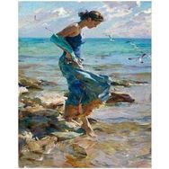 Canvas Hobby Denizdeki Ayaklar Kasnaklı 100 x 140 cm Sayılarla Boyama Seti