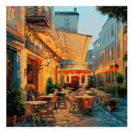Canvas Hobby Düş Sokağı 70 x 90 cm Kasnaklı Sayılarla Boyama Seti Duvar Sticker