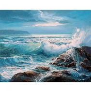 Canvas Hobby Fırtına ve Deniz 100x140 cm Rulo Sayılarla Boyama Seti