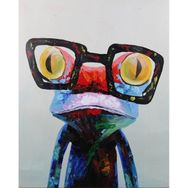 Canvas Hobby Froggy 60 x 75 cm Kasnaklı Sayılarla Boyama Seti Duvar Sticker