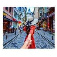 Canvas Hobby Galata Gezisi 50 x 65 cm Kasnaklı Sayılarla Boyama Seti Duvar Sticker