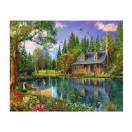 Canvas Hobby Göl Evi Kasnaklı 40 x 50 cm Sayılarla Boyama Seti
