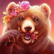 Canvas Hobby Güzel Ayı Kasnaklı 100 x 140 cm Sayılarla Boyama Seti