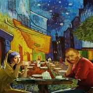 Canvas Hobby İnce Küpeli Kız ve Gogh Kasnaklı 70 x 90 cm Sayılarla Boyama Seti