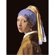 Canvas Hobby İnci Küpeli Kız Kasnaklı 100 x 140 cm Sayılarla Boyama Seti