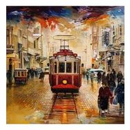 Canvas Hobby İstiklalde Kış Kasnaklı 90x110 cm Sayılarla Boyama Seti