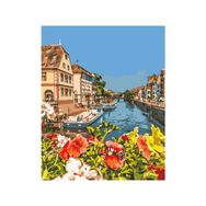 Canvas Hobby Kanal Çiçekleri 100x140 cm Rulo Sayılarla Boyama Seti