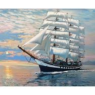 Canvas Hobby Kasnaklı 100 x 140 cm Yelkenli Gemi Sayılarla Boyama Seti