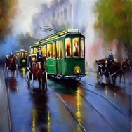Canvas Hobby Kasnaklı 100 x 140 cm Yeşil Tramway Sayılarla Boyama Seti