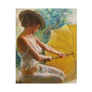 Canvas Hobby Kasnaklı 50 x 65 cm Sarışemsiyeli Güzel Sayılarla Boyama Seti