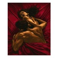 Canvas Hobby Kasnaklı 50 x 65 cm Sonbahar ve Kırmızı Aşk Sayılarla Boyama Seti