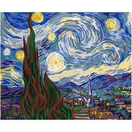 Canvas Hobby Kasnaklı 70 x 90 cm Van Gogh Yıldızlı Geceler Sayılarla Boyama Seti